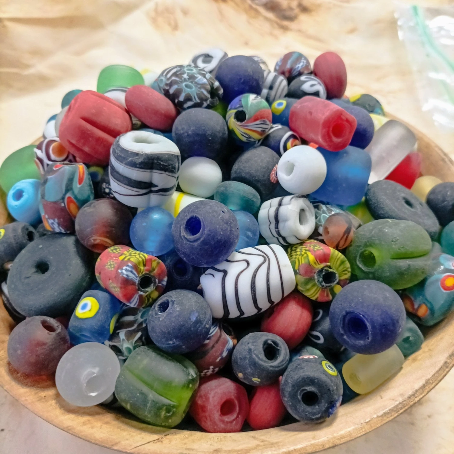 Assorted Handmade Glass Viking Beads From Birka 3 Assorted Handmade Glass Viking Beads From Birka