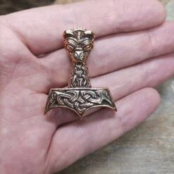 Large And Ferocious Thors Hammer Pendant 24 Large And Ferocious Thors Hammer Pendant -The Viking Dragon ad bronze large ferocious thors hammer on hand