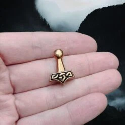 Small Knotwork Thors Hammer Pendant -The Viking Dragon ad bronze small knotwork thors hammer pendant on hand