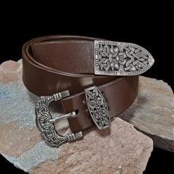Gokstad Viking Belt Fittings -The Viking Dragon ad brown leather viking belt with silver gokstad fittings 10cf8bef 6bbb 4c53 b7e4 2c0b53c7a103