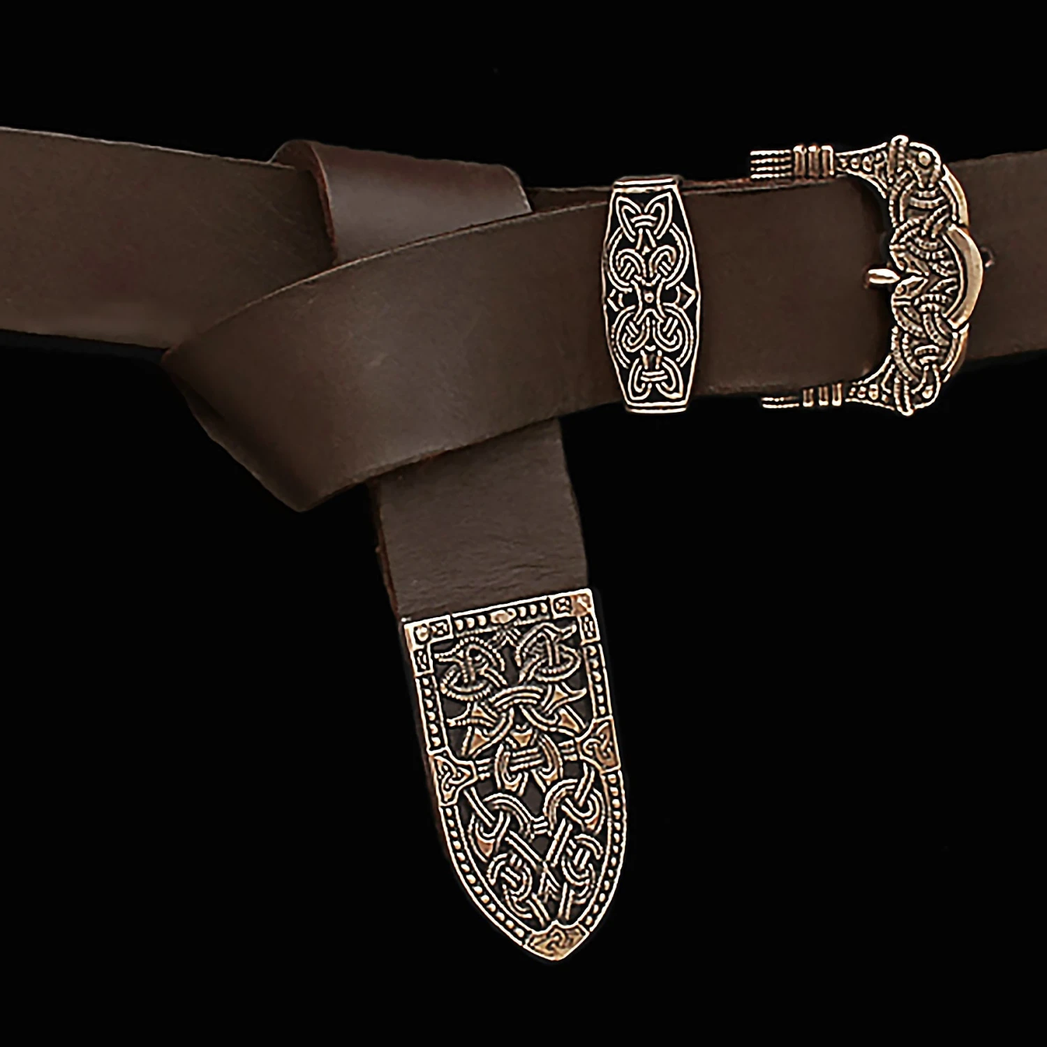 High Status Leather Viking Belt With Bronze Fittings 14 High Status Leather Viking Belt With Bronze Fittings - Image 13