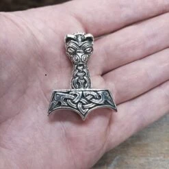 Large And Ferocious Thors Hammer Pendant 25 Large And Ferocious Thors Hammer Pendant -The Viking Dragon ad silver large ferocious thors hammer on hand