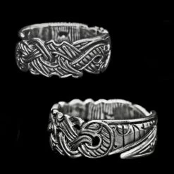 Silver Viking Raven Ring -The Viking Dragon ad silver raven rune rings