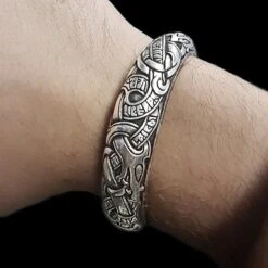 Silver Runic Viking Bracelet / Arm Ring -The Viking Dragon ad silver runic arm ring on 78e8fa7c 2bbb 4498 ad68 8684420f2810