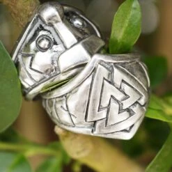 Silver Odin Protection Ring 8 Silver Odin Protection Ring -The Viking Dragon ad silver thor and odin protection rings on tree