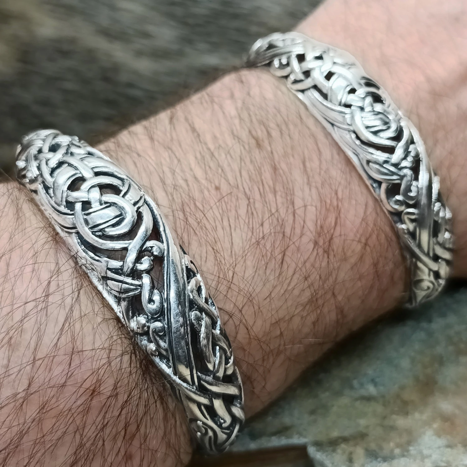 Silver Urnes Dragon Bracelet 4 Silver Urnes Dragon Bracelet - Image 2
