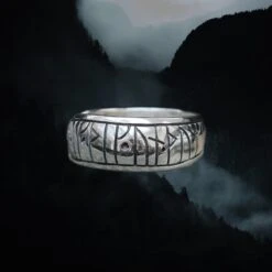Silver Viking Love Rune Ring 9 Silver Viking Love Rune Ring -The Viking Dragon ad silver viking love rune ring large size