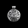 Silver Round Viking Luck Pendant -The Viking Dragon ad silver viking luck pendant gibu auja