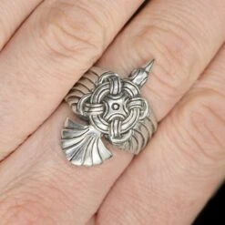 Silver Viking Raven Wing Ring