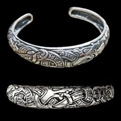 Silver Runic Viking Bracelet / Arm Ring