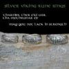 Silver Viking Strength Rune Ring -The Viking Dragon ad silver viking strength rune rings on rock