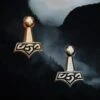 Small Knotwork Thors Hammer Pendant -The Viking Dragon ad small knotwork thors hammers bronze and silver