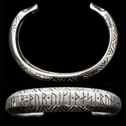 Silver Thor's Protection Runic Bracelet / Arm Ring