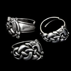 Silver Urnes Viking Dragon Ring -The Viking Dragon ad urnes dragon ring large silver 447743