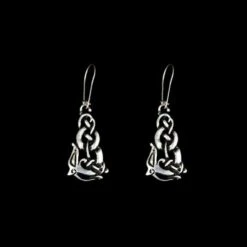 Silver Urnes Wolf Earrings