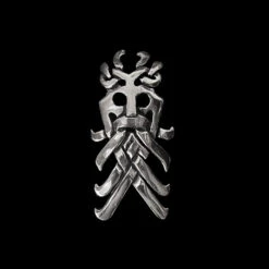 Thor Warrior Mask Pendant -The Viking Dragon ad warrior mask pendant silver