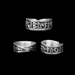 Silver Viking Luck Rune Ring -The Viking Dragon ad27 rune ring silver