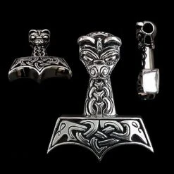 Large And Ferocious Thors Hammer Pendant 18 Large And Ferocious Thors Hammer Pendant -The Viking Dragon ad3 thors hammer silver