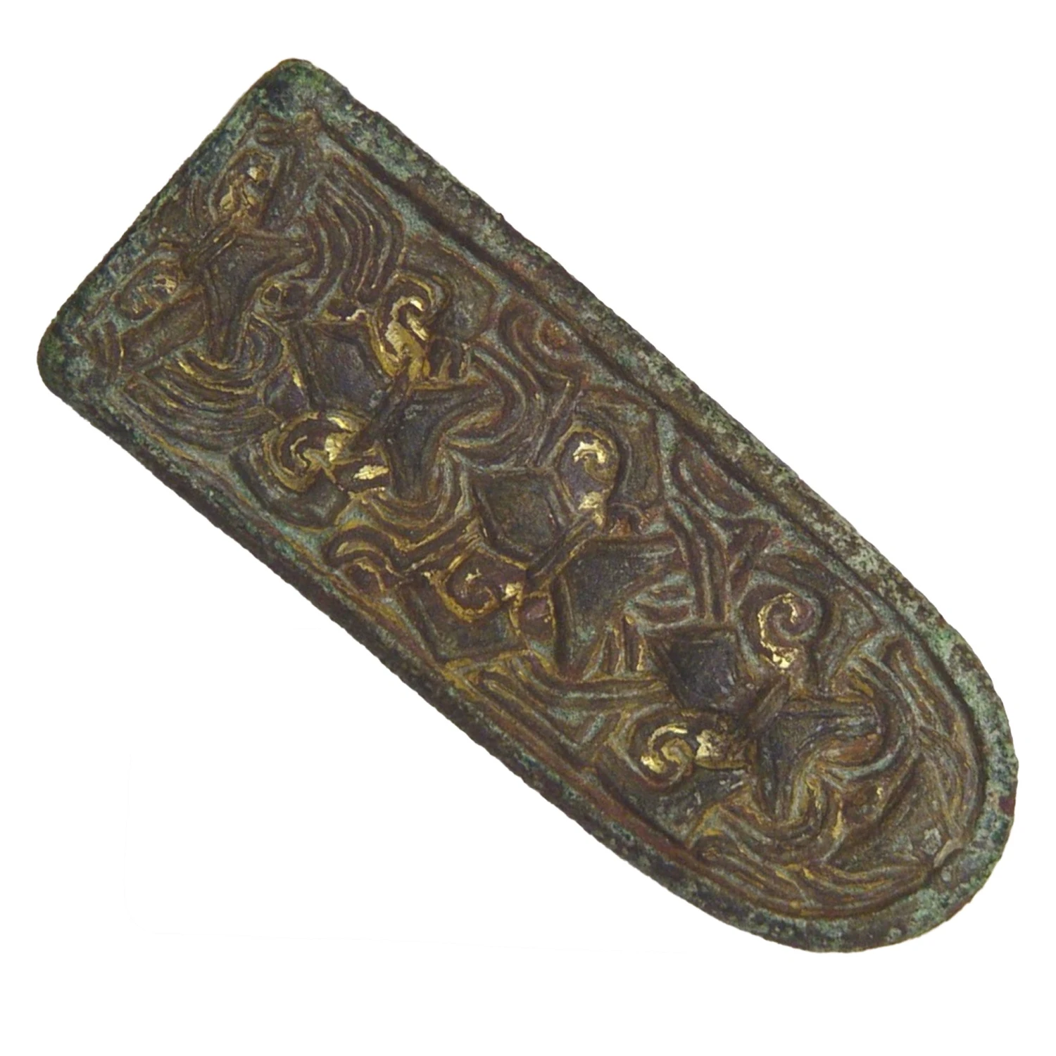 Large Bronze Borre Syle Viking Strap End 6 Large Bronze Borre Syle Viking Strap End - Image 4