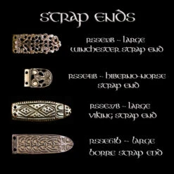 Fully Customisable Handmade Leather Viking Belt With Bronze Replica Fittings -The Viking Dragon bronze viking strap ends