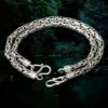 5mm Silver Viking King Bracelet -The Viking Dragon bs silver 5mm width king chain bracelet loop heads