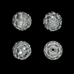 Silver Viking Bead From Visby - Triangles Circles