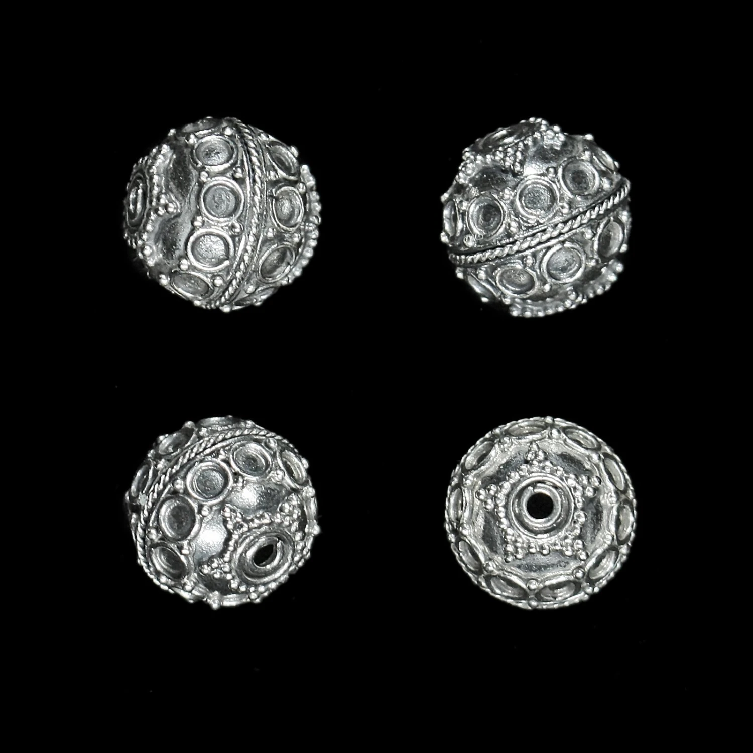 Silver Viking Bead From Visby - Triangles Circles 3 Silver Viking Bead From Visby - Triangles Circles