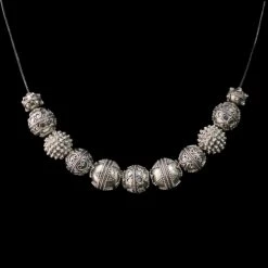 Silver Viking Bead From Visby - Knobbly -The Viking Dragon bs silver viking beads on leather thong 5e7d3f73 8f78 4873 9ca8 f9ec33625c1c