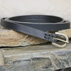 Leather Viking Belt With Brass Buckle -The Viking Dragon bt 12mm leather viking belt black on rock