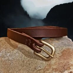 Long Leather Viking Belt With Brass Buckle -The Viking Dragon bt 12mm leather viking belt brass buckle brown leather strap