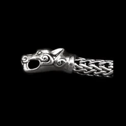 5mm Thick Silver Snake Chain Necklace - Ferocious Wolf Heads 7 5mm Thick Silver Snake Chain Necklace - Ferocious Wolf Heads -The Viking Dragon bt 5mm silver snake chain ferocious wolf head