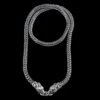 5mm Thick Silver Snake Chain Necklace - Ferocious Wolf Heads 2 5mm Thick Silver Snake Chain Necklace - Ferocious Wolf Heads -The Viking Dragon bt 5mm silver snake chain ferocious wolf heads s clasp