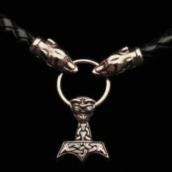 Medium Bronze Split Ring For Bronze Necklaces / Pendants 6 Medium Bronze Split Ring For Bronze Necklaces / Pendants -The Viking Dragon bt 8mm leather necklace bronze ferocious wolf hammer and bronze split ring