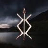 Bronze Protection Bind Rune Viking Pendant -The Viking Dragon bt bronze bind rune viking pendant protection