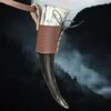 Viking Drinking Horn Leather Belt Hanger