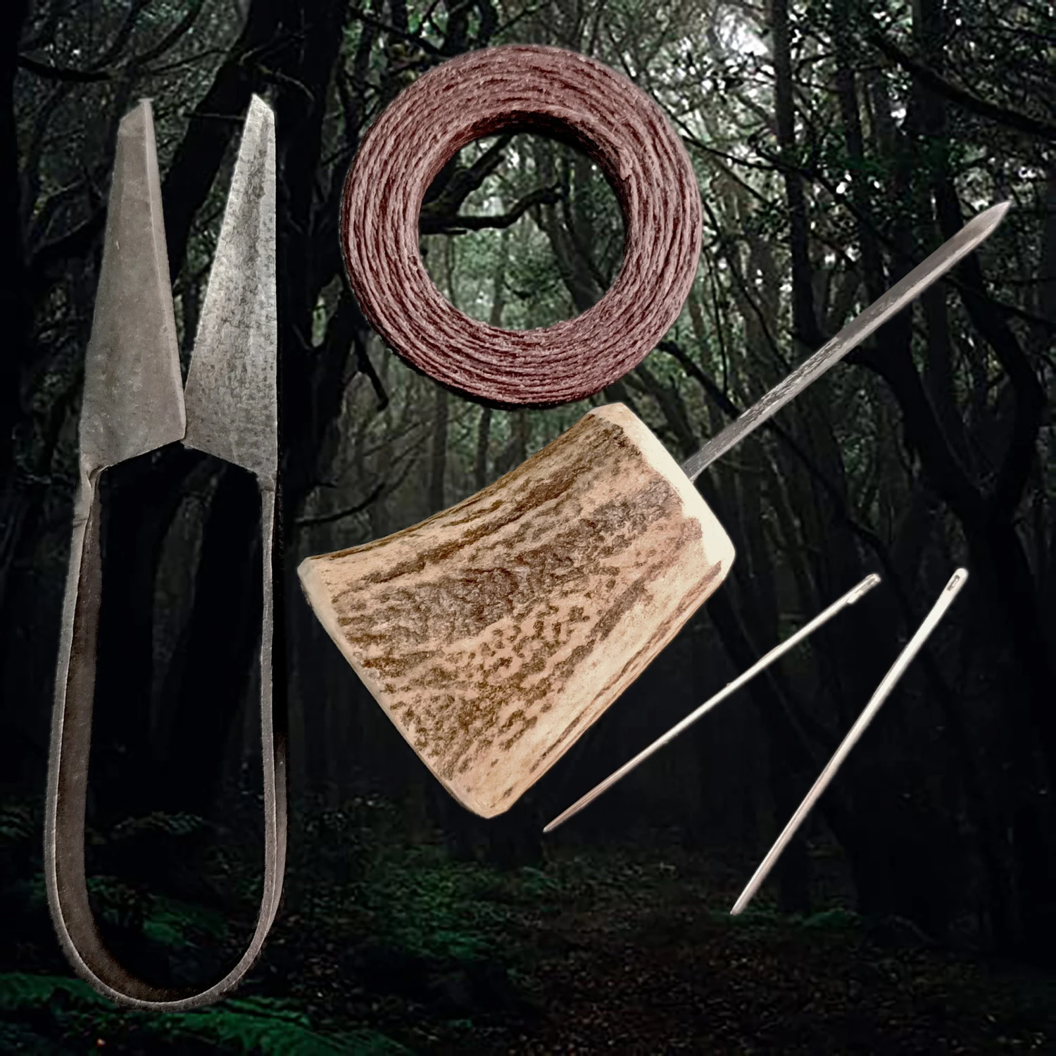 Leather Viking Sewing Kit With Antler Awl 5 Leather Viking Sewing Kit With Antler Awl - Image 3