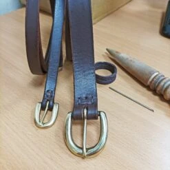 Long Leather Viking Belt With Brass Buckle -The Viking Dragon bt leather viking belts with brass buckle brown straps 10b51ec5 b1d0 4558 8b79 a2be43b4b161