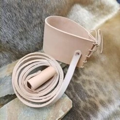 Handmade Leather Shoulder Strap For Viking Drinking / Blowing Horn -The Viking Dragon bt shoulder strap for extra large drinking horn natural veg tan leather