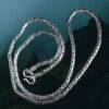 3mm Silver Viking King Chain Necklace With Loop Heads -The Viking Dragon bt silver 3mm king chain with s clasp