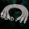 8mm Silver Snake Bracelet With Gotlandic Dragon Heads -The Viking Dragon bt silver 8mm width snake bracelets gotland dragon heads in 3 sizes