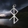 Silver Peace & Happiness Bind Rune Viking Pendant -The Viking Dragon bt silver bind rune viking pendant peace and happiness