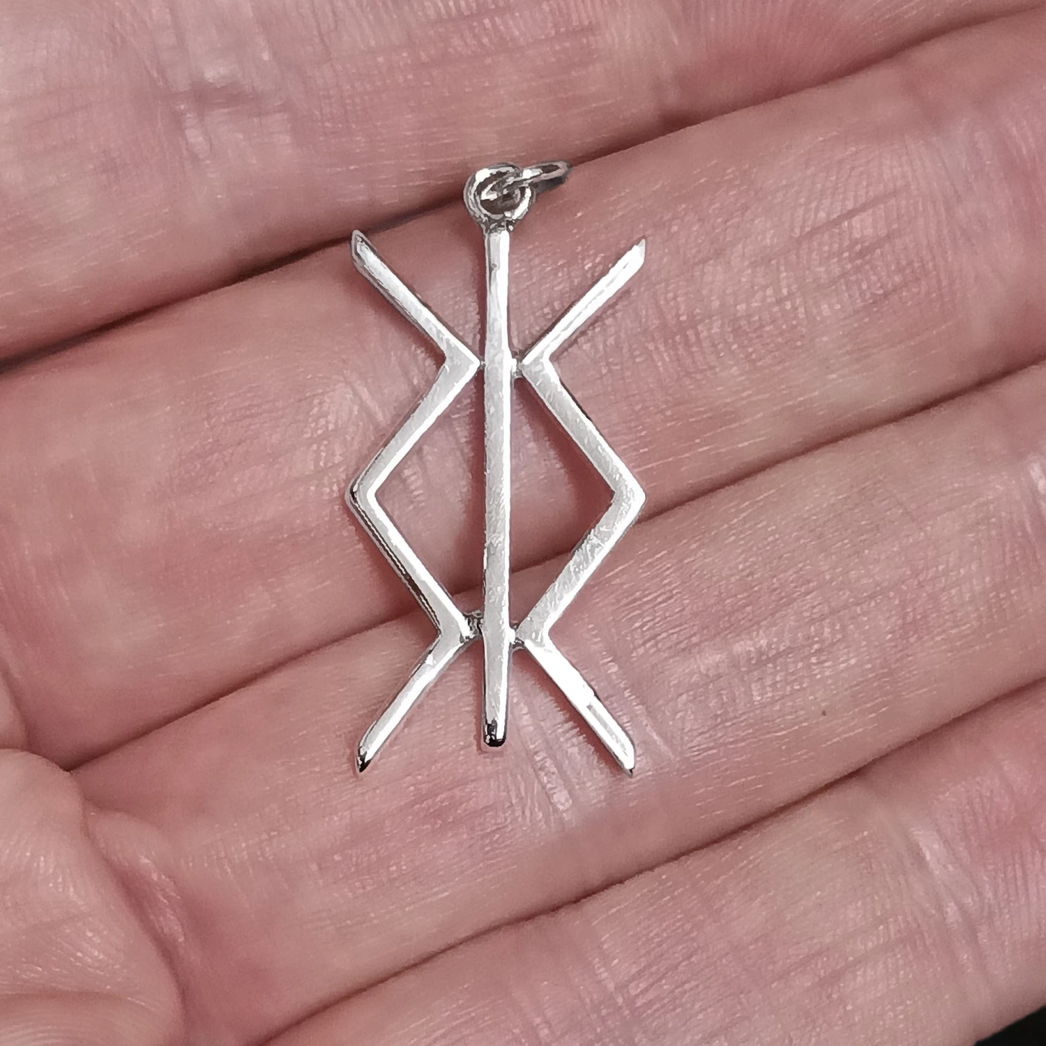 Silver Protection Bind Rune Viking Pendant 4 Silver Protection Bind Rune Viking Pendant - Image 2