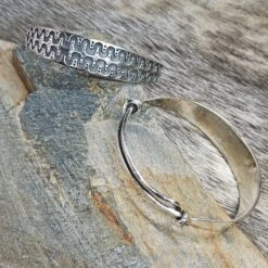 Adjustable Silver Viking Arm Ring From Halleby 11 Adjustable Silver Viking Arm Ring From Halleby -The Viking Dragon bt silver viking halleby arm rings on rock back and front