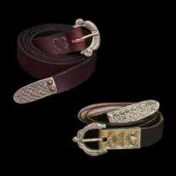 Fully Customisable Handmade Leather Viking Belt With Bronze Replica Fittings -The Viking Dragon custom viking belts