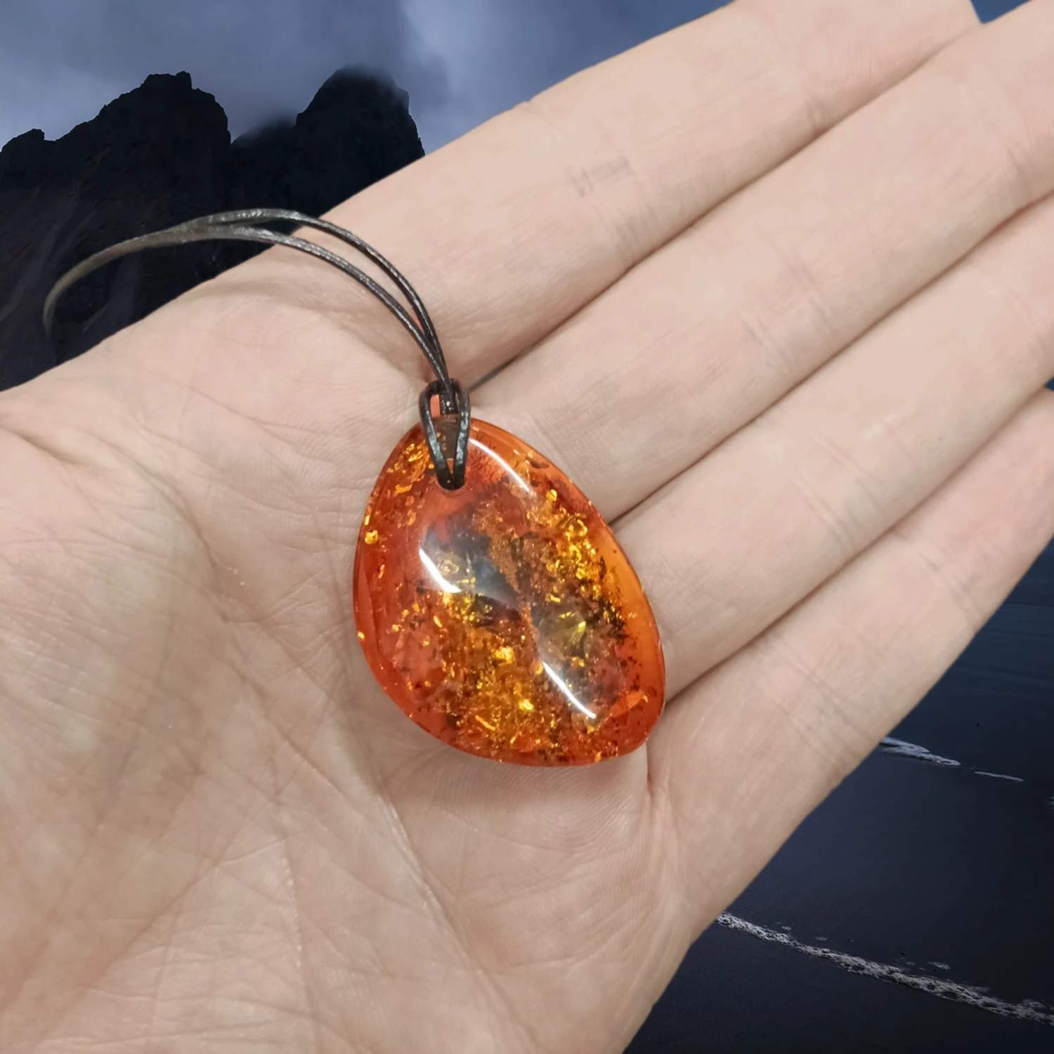 Large Amber Amulet Pendant 3 Large Amber Amulet Pendant
