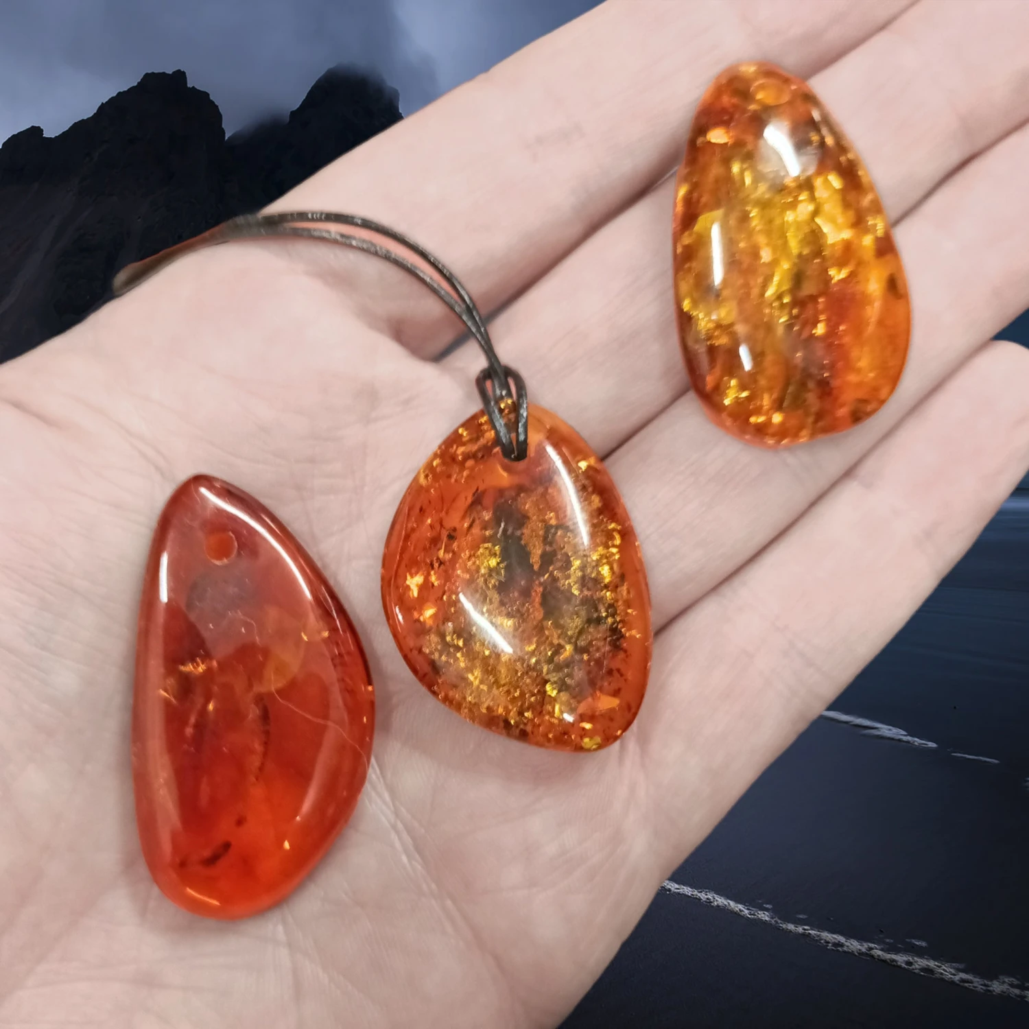 Large Amber Amulet Pendant 4 Large Amber Amulet Pendant - Image 2