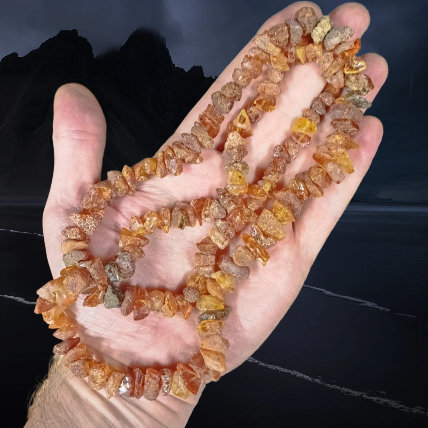 Amber Chip Necklace 4 Amber Chip Necklace - Image 2