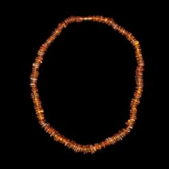Polished Amber Chip Necklace -The Viking Dragon eg polished amber chip necklace dark