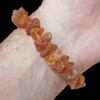 Amber Chip Bracelet -The Viking Dragon eg raw amber chip bracelet on wrist back