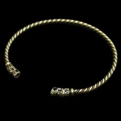 Bronze Twisted Gotland Dragon Neck Torc 10 Bronze Twisted Gotland Dragon Neck Torc -The Viking Dragon gb bronze twisted neck torque gotland dragon angle